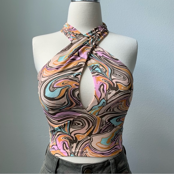 Festival Retro Halter Crop Top - Picture 3 of 16